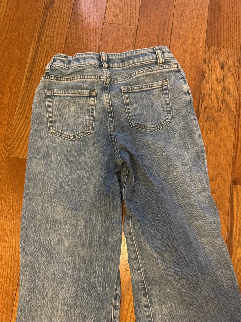 Girls Cat & Jack Wide Leg Floral Embroidered Jeans Size 10